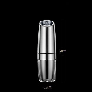 Rechargeable Electric Pepper And Salt Grinder Set One - Handed No Battery Needed Automatic Grinder With Adjustable Coarseness LED Light Refillable - Zambeel