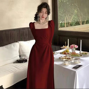 Red Longsleeve Dress Women's Formal GownRed SkirtMaxi - Zambeel