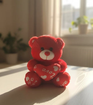 Red Love Teddy Bear Plush Toy - Zambeel