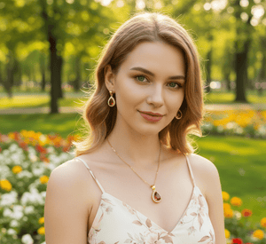 Red Teardrop Cubic Zirconia Set - Zambeel