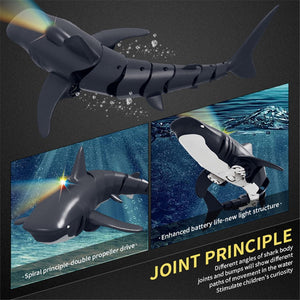 Remote Control Shark Remote Control Boat Water Toy Children's Toy Rowing Water Toy Diving - Zambeel