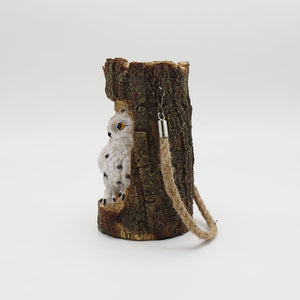 Resin Solar Stump Owl Lawn Night Light - Zambeel