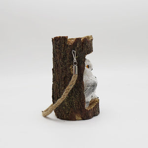 Resin Solar Stump Owl Lawn Night Light - Zambeel