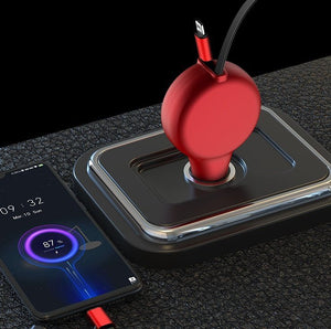 Retractable Car Charger Fast Charge Flash Charge One For Two - Zambeel