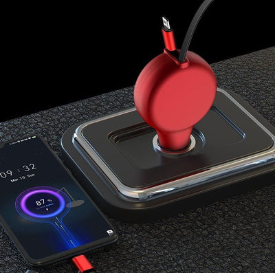 Retractable Car Charger Fast Charge Flash Charge One For Two - Zambeel