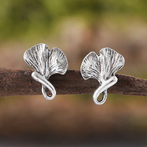 Retro Alloy Ginkgo Leaf Earring And Necklace Set - Zambeel
