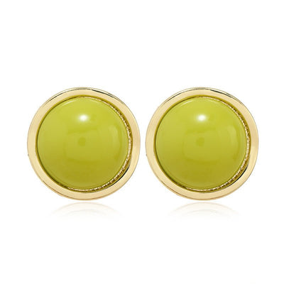 Retro Avocado - green Stud Earrings That Look Elegant And Brighten The Complexion - Zambeel