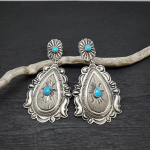 Retro Bohemian Turquoise Earrings For Women - Zambeel