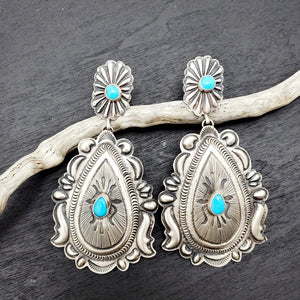 Retro Bohemian Turquoise Earrings For Women - Zambeel