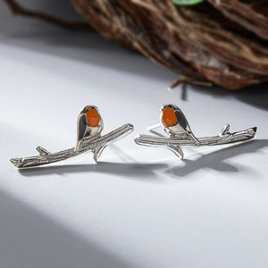 Retro Colorful Little Bird Oil - drip Earrings - Zambeel