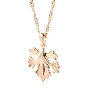Retro - design Light - luxury Leaf Pendant Necklace - Zambeel