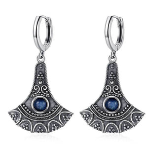 Retro Distressed Scallop Earrings Chinese Minority Style Ear Clip - Zambeel