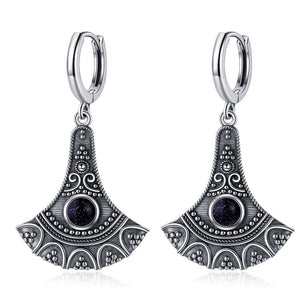 Retro Distressed Scallop Earrings Chinese Minority Style Ear Clip - Zambeel