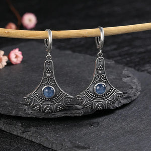 Retro Distressed Scallop Earrings Chinese Minority Style Ear Clip - Zambeel