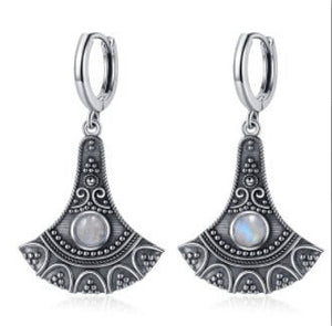 Retro Distressed Scallop Earrings Chinese Minority Style Ear Clip - Zambeel
