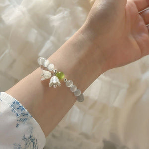 Retro Fairy Linglan Flower Beaded Bracelet For Women - Zambeel