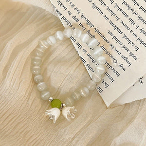 Retro Fairy Linglan Flower Beaded Bracelet For Women - Zambeel