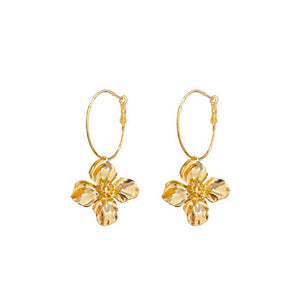 Retro Flower Earrings Women's Exaggerated Long - Zambeel