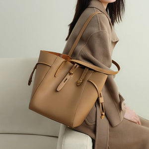Retro Genuine Leather Portable Women's Shoulder Bag - Zambeel