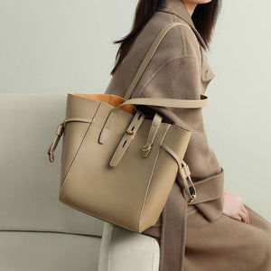 Retro Genuine Leather Portable Women's Shoulder Bag - Zambeel