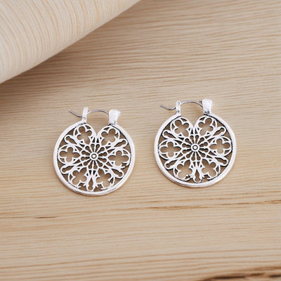 Retro Hollow - out Circular Pattern Earrings, Trendy And Stylish - Zambeel