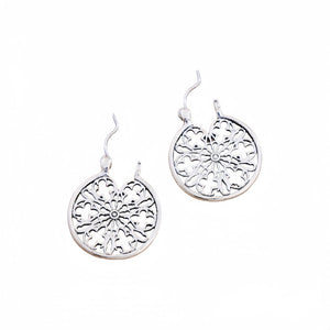 Retro Hollow - out Circular Pattern Earrings, Trendy And Stylish - Zambeel