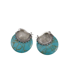 Retro Minimalist Alloy Ring Earrings For Women - Zambeel