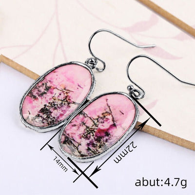 Retro Minimalist And Stylish Stone Earrings - Zambeel