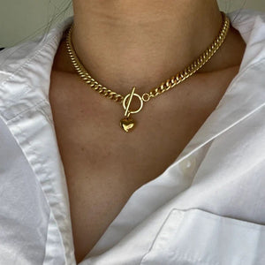 Retro Minimalist Heart Pendant Necklace For Women - Zambeel