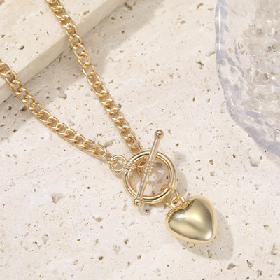 Retro Minimalist Heart Pendant Necklace For Women - Zambeel