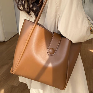 Retro One - shoulder High - grade Fashion Work Commuter Tote - Zambeel