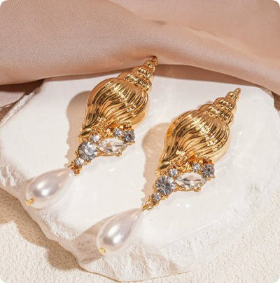 Retro Oval Pearl Earrings With A Light Luxury And High - end Feel - Zambeel