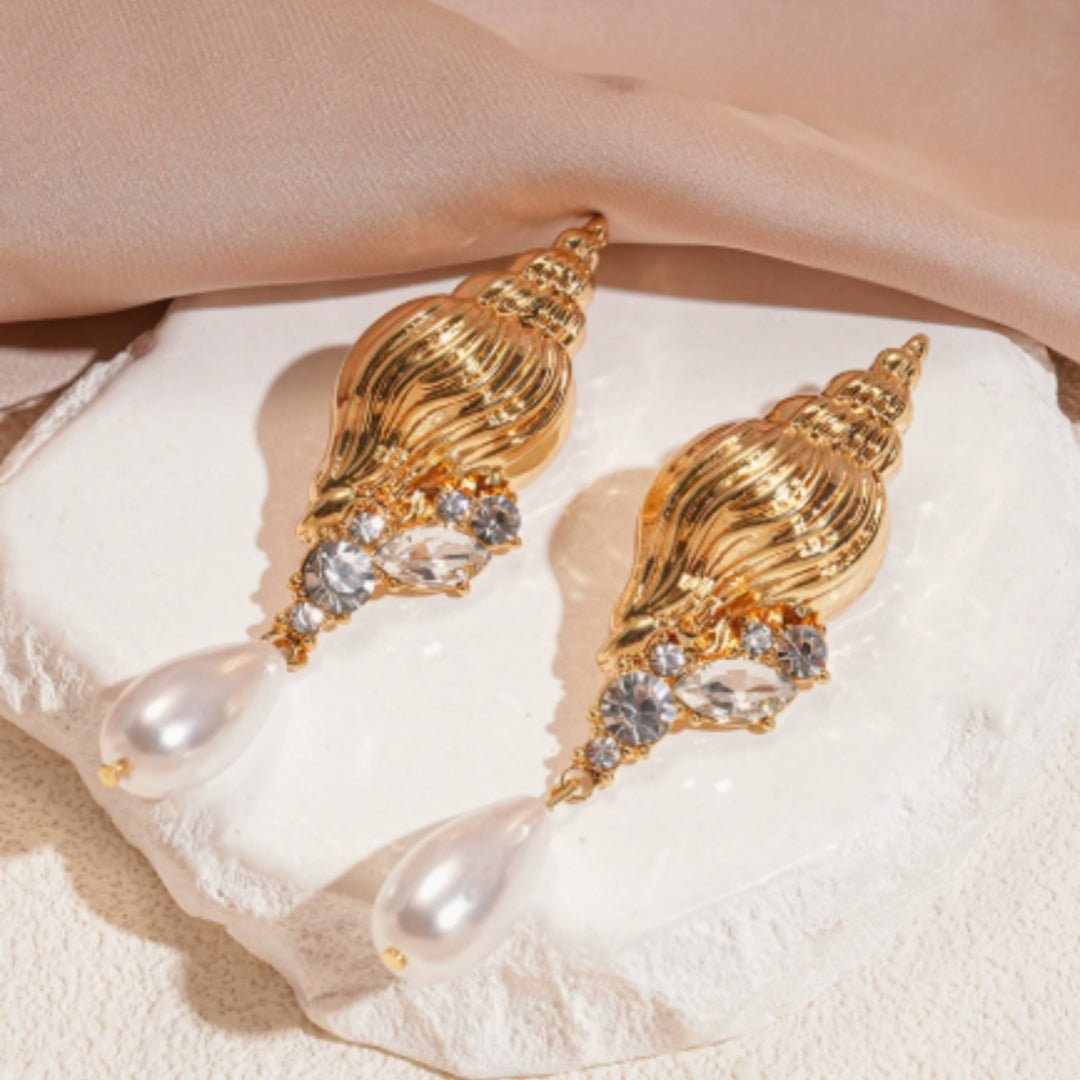 Retro Oval Pearl Earrings With A Light Luxury And High - end Feel - Zambeel