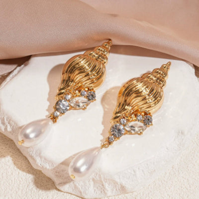 Retro Oval Pearl Earrings With A Light Luxury And High - end Feel - Zambeel