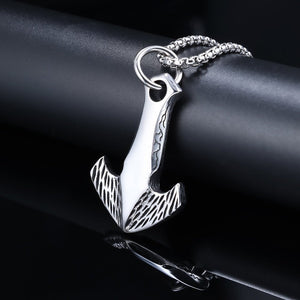 Retro - style Minimalist Anchor - shaped Titanium Steel Pendant Retro And Minimalist - Zambeel