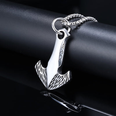 Retro - style Minimalist Anchor - shaped Titanium Steel Pendant Retro And Minimalist - Zambeel