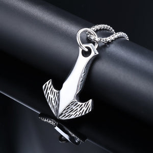 Retro - style Minimalist Anchor - shaped Titanium Steel Pendant Retro And Minimalist - Zambeel