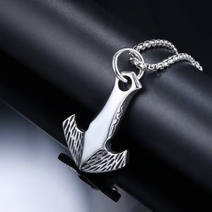 Retro - style Minimalist Anchor - shaped Titanium Steel Pendant Retro And Minimalist - Zambeel