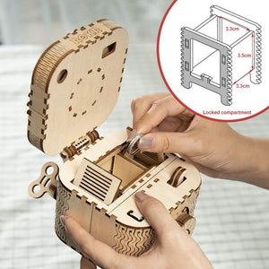 Robotime Rokr 123Pcs Treasure Box Creative 3D Wooden Puzzle Game Assembly Toys Chris Gift For Children Adults Teens Dropshipping - Zambeel
