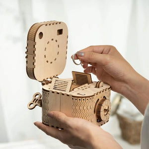 Robotime Rokr 123Pcs Treasure Box Creative 3D Wooden Puzzle Game Assembly Toys Chris Gift For Children Adults Teens Dropshipping - Zambeel