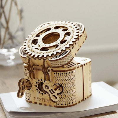 Robotime Rokr 123Pcs Treasure Box Creative 3D Wooden Puzzle Game Assembly Toys Chris Gift For Children Adults Teens Dropshipping - Zambeel