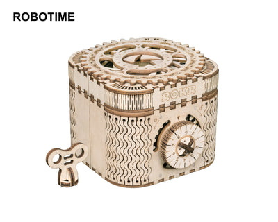 Robotime Rokr 123Pcs Treasure Box Creative 3D Wooden Puzzle Game Assembly Toys Chris Gift For Children Adults Teens Dropshipping - Zambeel