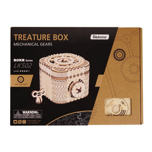 Robotime Rokr 123Pcs Treasure Box Creative 3D Wooden Puzzle Game Assembly Toys Chris Gift For Children Adults Teens Dropshipping - Zambeel