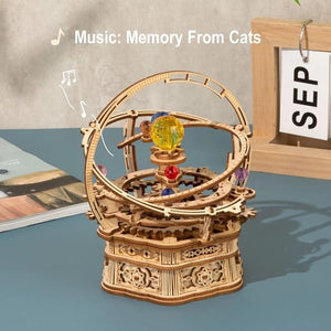 Robotime Rokr Music Box 3D Wooden Puzzle Building Kits Game Assembly Model Toys for Children Kids Birthday Christmas Gifts AMK51 - Zambeel