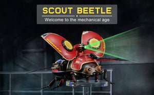 Robotime Rokr Scout Beetle ABS Plastic Metal Punk Style 3D Puzzle Gift For Kids Adults Easy Assembly Mechanical Design Game Toys - Zambeel