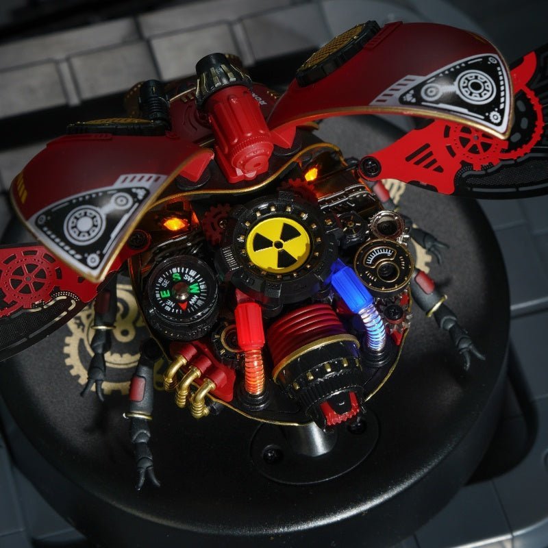 Robotime Rokr Scout Beetle ABS Plastic Metal Punk Style 3D Puzzle Gift For Kids Adults Easy Assembly Mechanical Design Game Toys - Zambeel