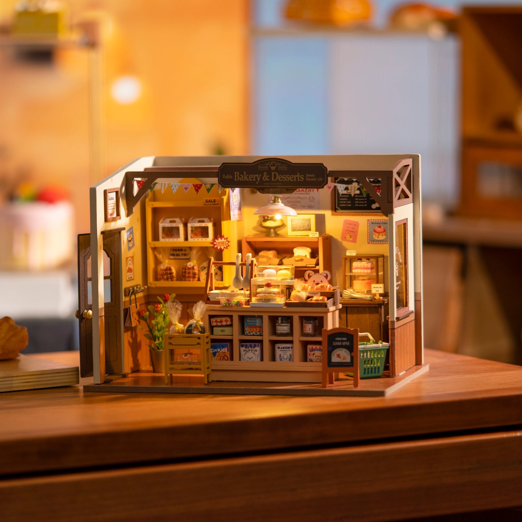 Rolife Becka's Baking House DIY Miniature House For Kids 3D Wooden Toys DG161 - Zambeel
