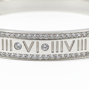 Roman Elegance Silver Bangle - Zambeel