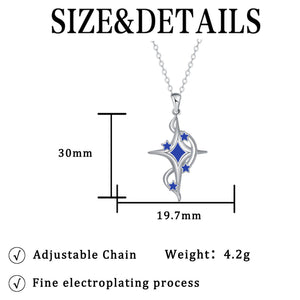 Romantic Babys Breath Pendant With A Thoughtful Cross Design Necklace - Zambeel