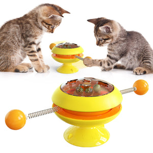Rotatable Cat Toys Supplies With Catnip Interactive Training Toys For Cats Kitten Cat Accessories Pet Products - Zambeel